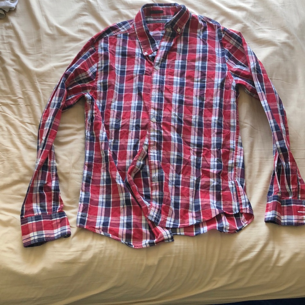 Men’s hawker rye plaid button down